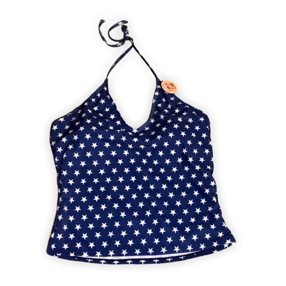 Bobbie Brooks American Flag Tankini Swimsuit Top